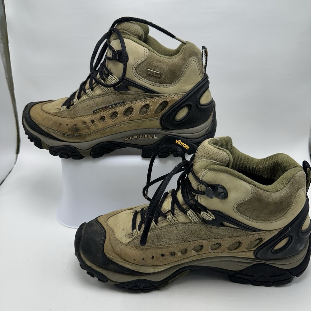 MERRELL Pulse II Waterproof Leather Hiking Outdoors Work Mid Boots Mens Size 8 - Picture 7 of 9